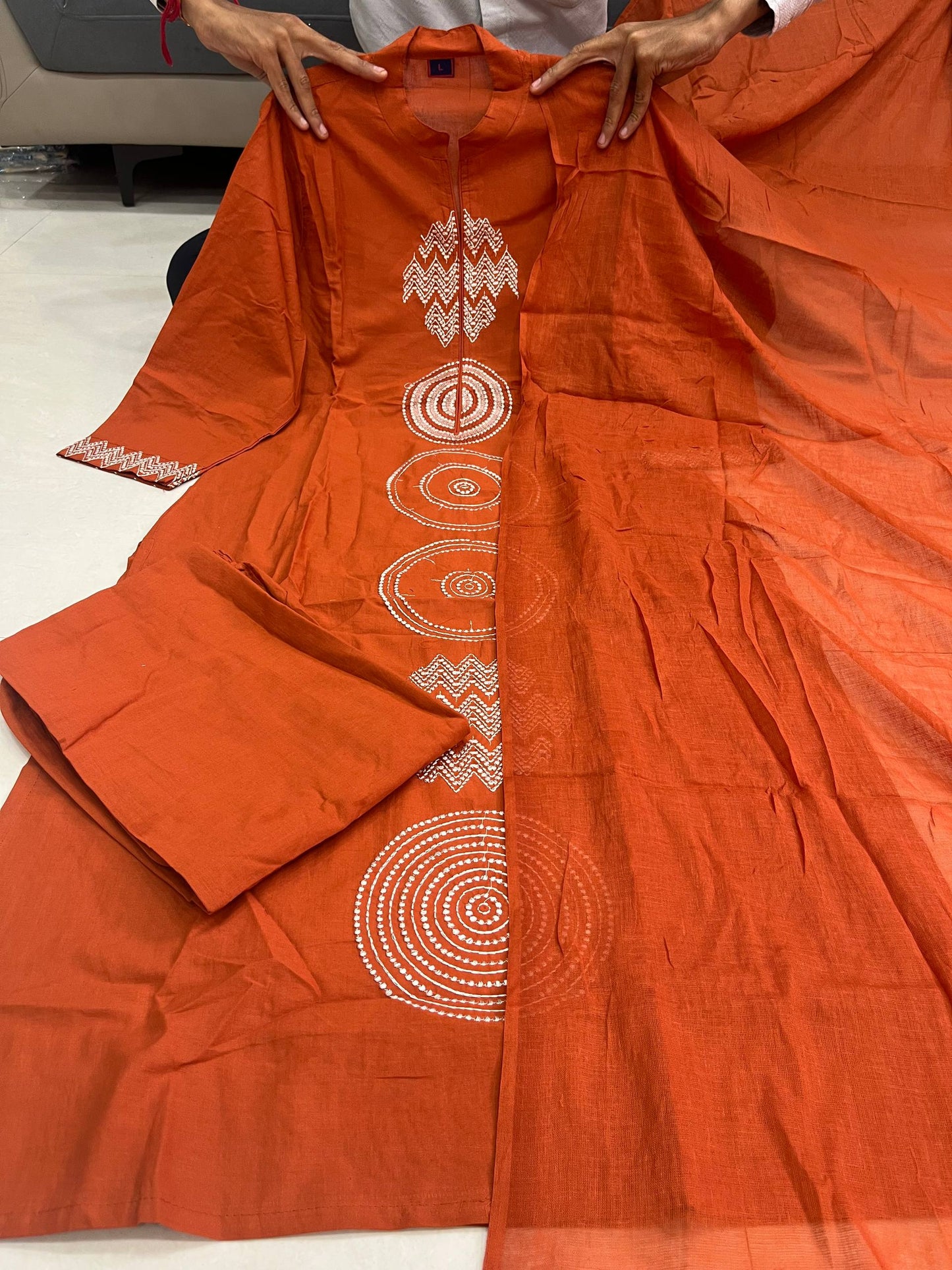 Pure Mul Cotton 60 60 Pent Set With Dupatta Set