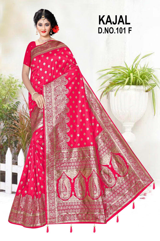 Wholesale Set of 6 Sarees – 50/ 600 Silk Trending Fabric - House Of ShiVisha