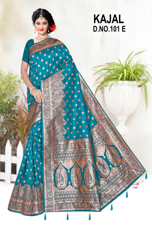 Wholesale Set of 6 Sarees – 50/ 600 Silk Trending Fabric - House Of ShiVisha