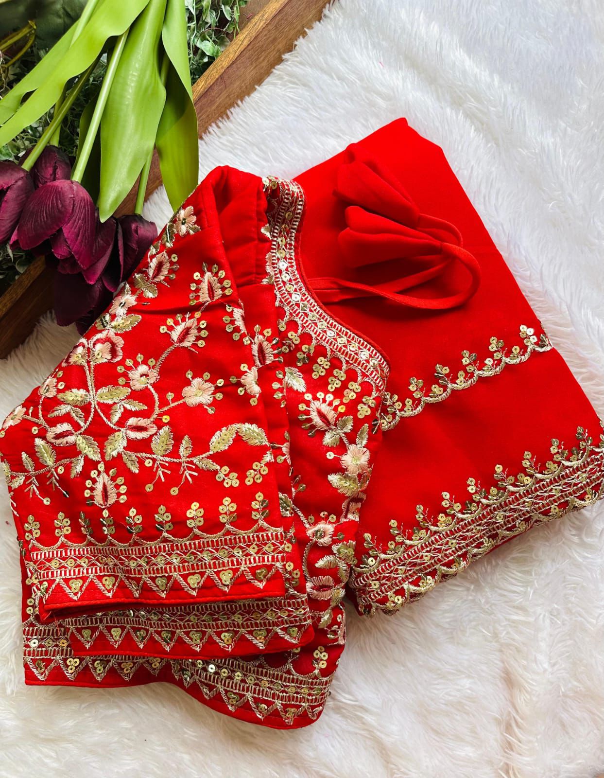 DESIGNER HEAVY PARTY WEAR EMBRODERY WORK SAREE ๐จ