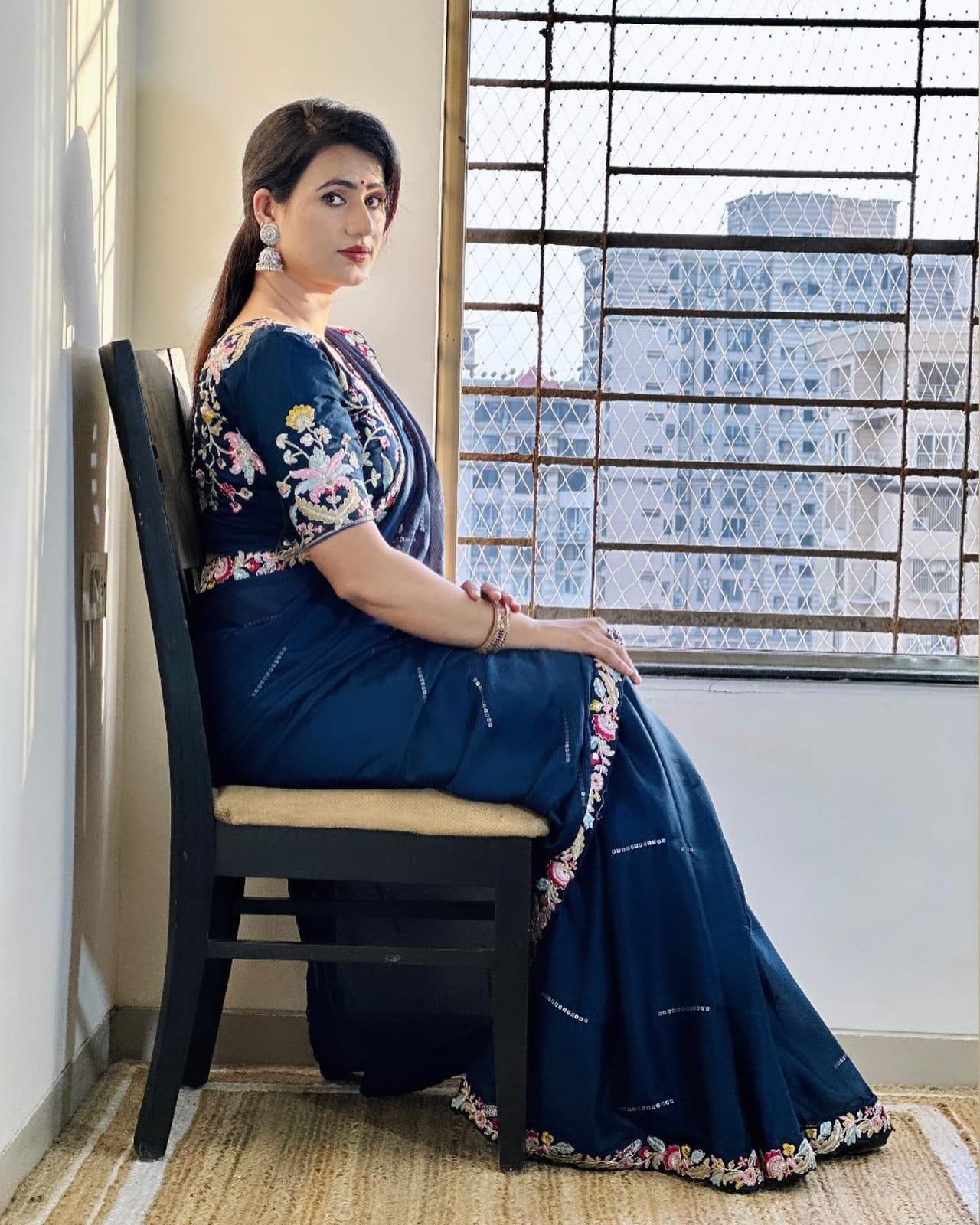 DESIGNER HEAVY EMBRODERY WORK WITH FULLY STICH BLOUSE SAREE π¨