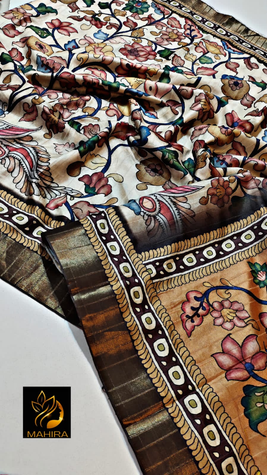Soft Tusser Kalamkari Print Sarees