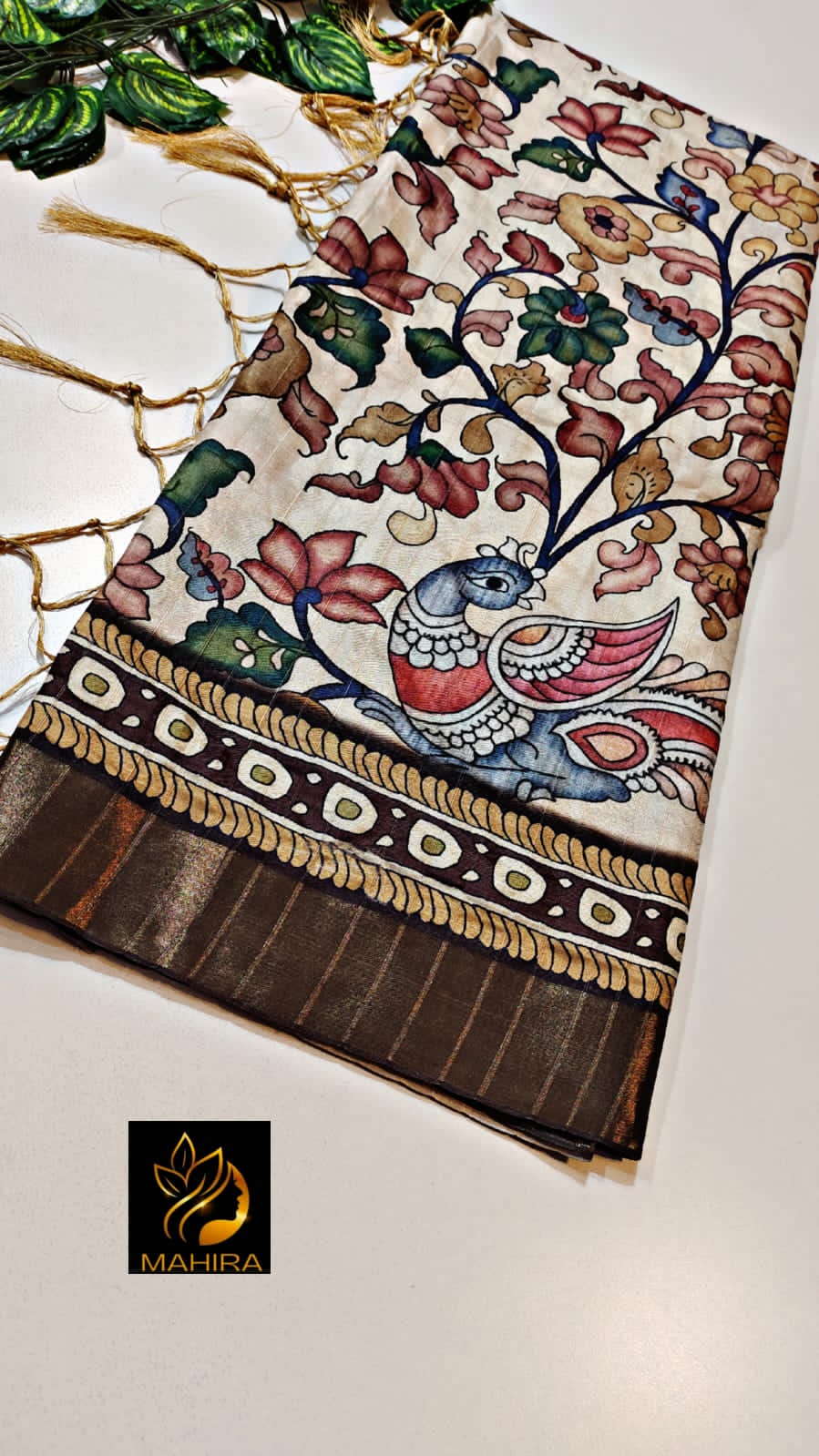 Soft Tusser Kalamkari Print Sarees