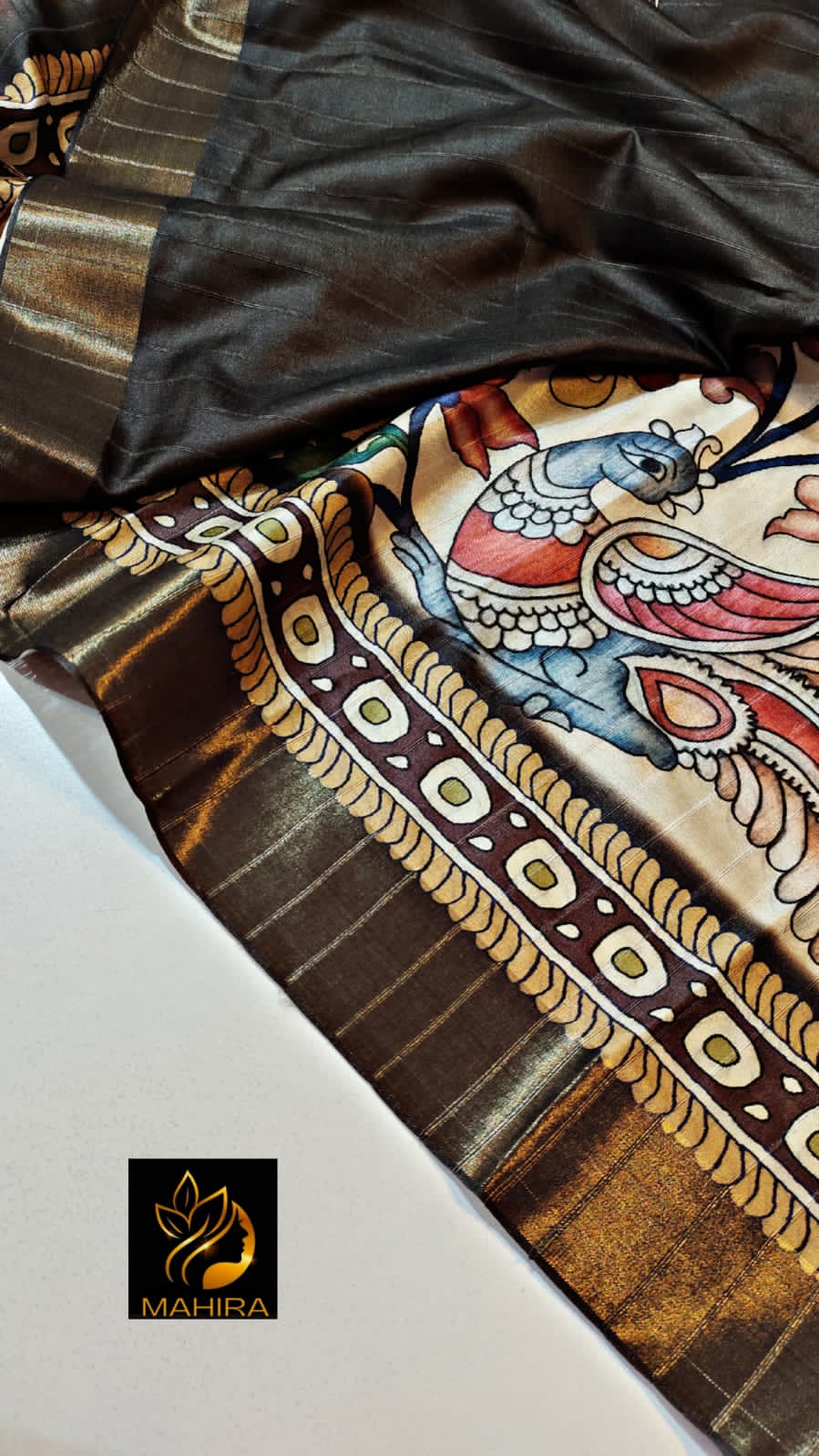 Soft Tusser Kalamkari Print Sarees