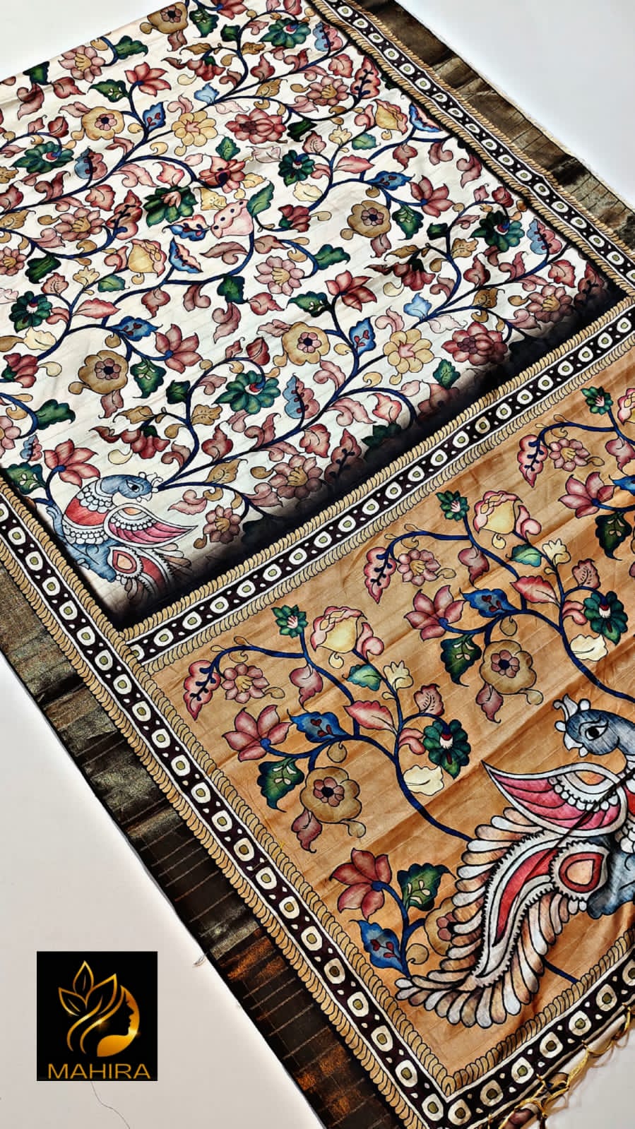 Soft Tusser Kalamkari Print Sarees