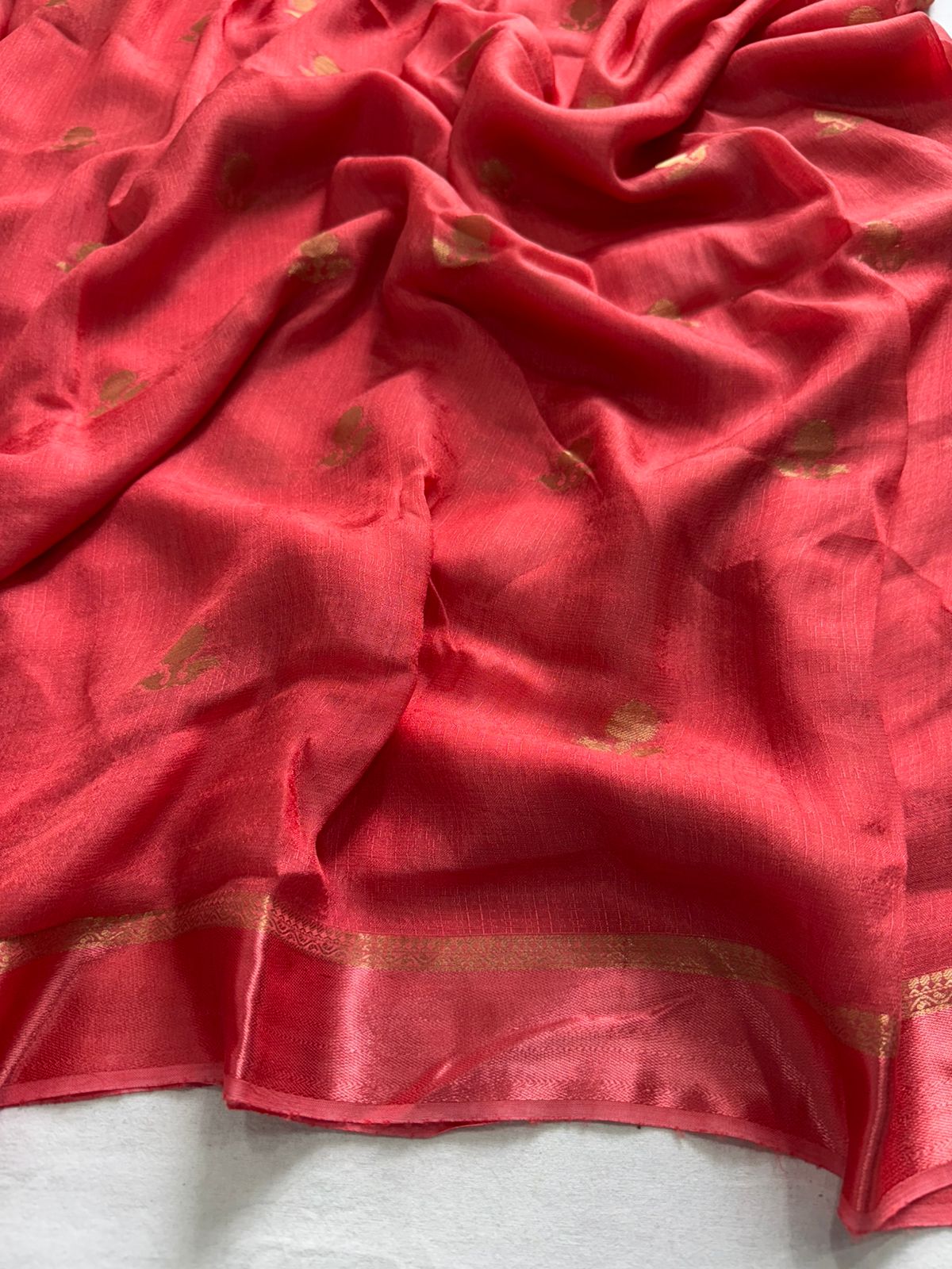 Pure Jute Viscose Saree With Running Blouse