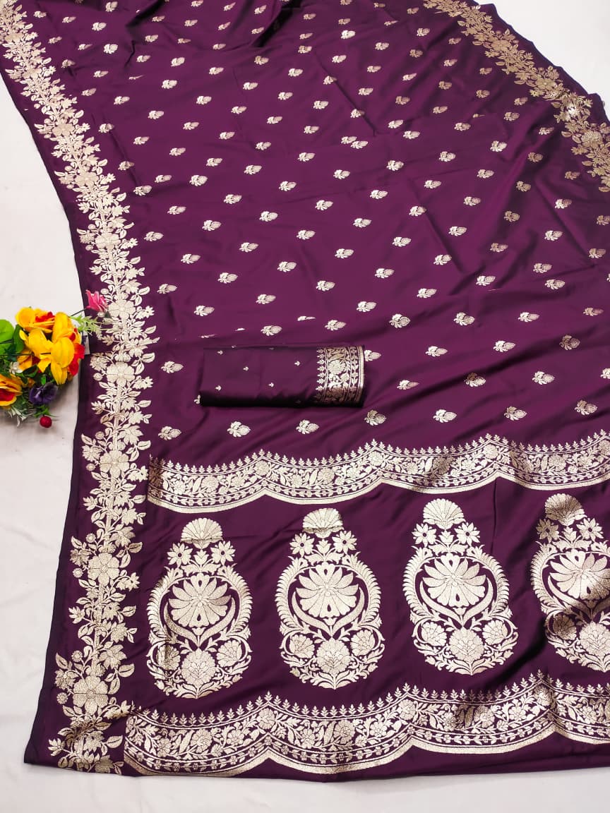 Pure Soft banarasi silk saree Original pure Banarasi jari and rich pallu