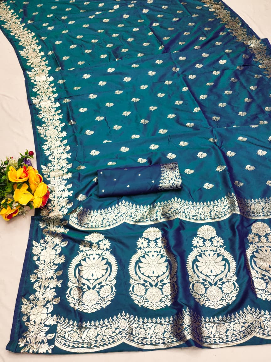 Pure Soft banarasi silk saree Original pure Banarasi jari and rich pallu
