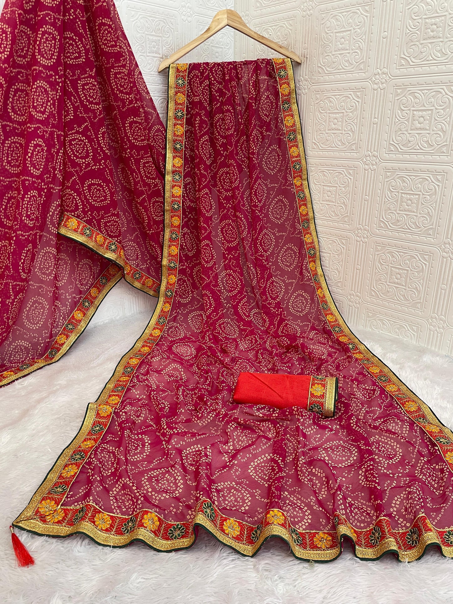 New Bandhani Saree – Viscose Georgette with Gota Patti Hand Work (Bandhani Vol-2)