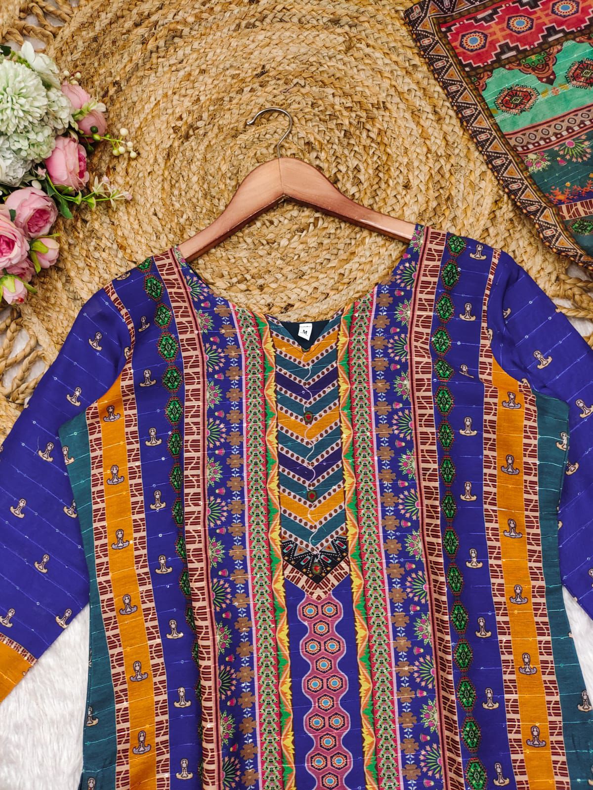 Navratri Special Collection 2025 – Multicoloured 3-Piece Suit Set with Dupatta