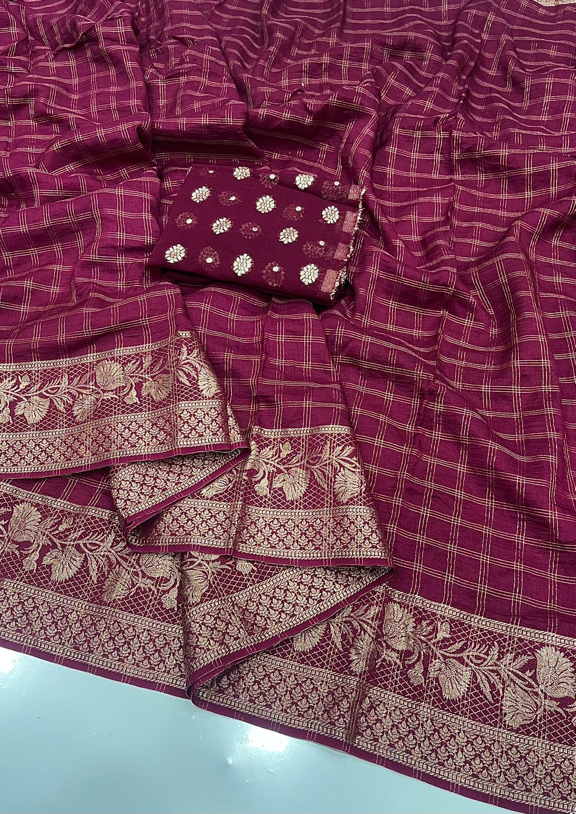 New Arrival – Pure Viscose Saree with Butti Blouse