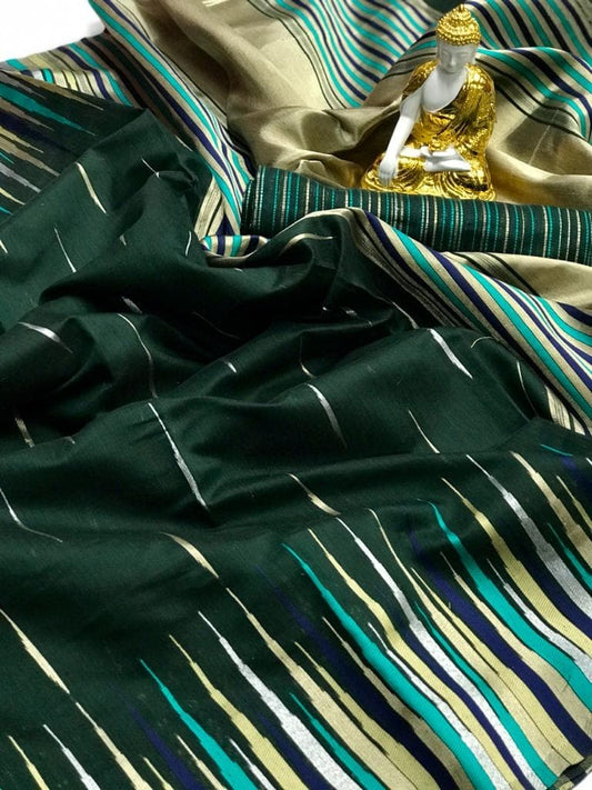 HOS FEMINA Catalogue – Pure Puran Silk Saree with Multi-Color Weaving & Matching Blouse - House Of ShiVisha