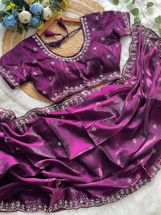 House of ShiVisha Designer Cut Dana C-Pallu Handwork Party Wear Saree – SHAURYA-2 Catalogue - House Of ShiVisha