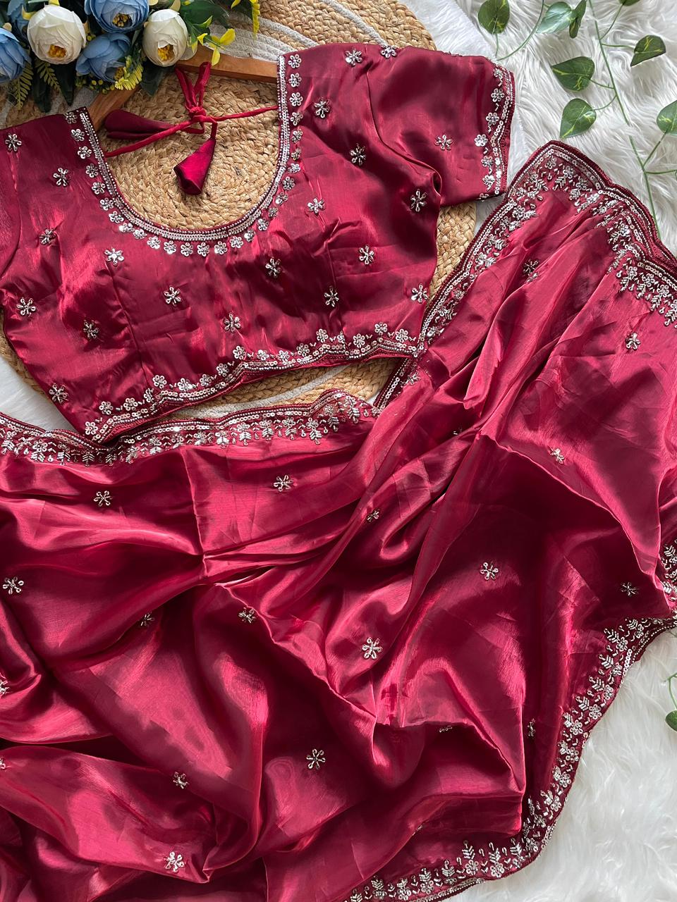 House of ShiVisha Designer Cut Dana C-Pallu Handwork Party Wear Saree β SHAURYA-2 Catalogue