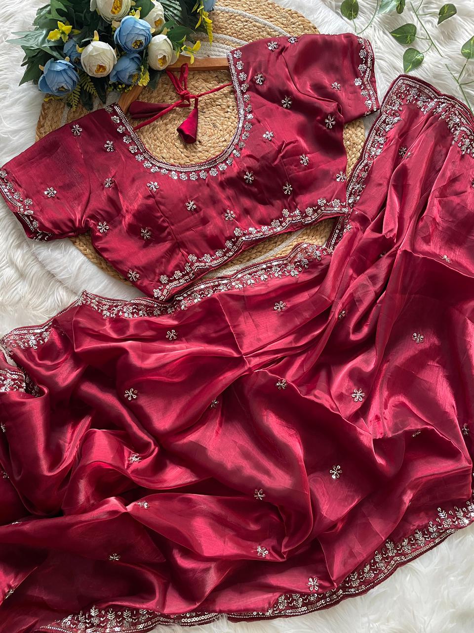 House of ShiVisha Designer Cut Dana C-Pallu Handwork Party Wear Saree β SHAURYA-2 Catalogue