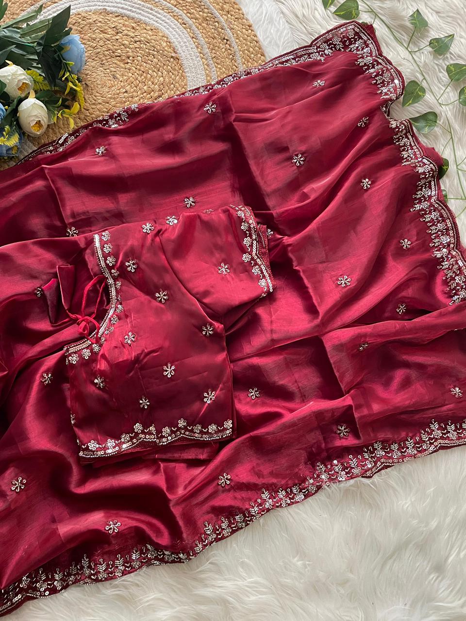 House of ShiVisha Designer Cut Dana C-Pallu Handwork Party Wear Saree β SHAURYA-2 Catalogue