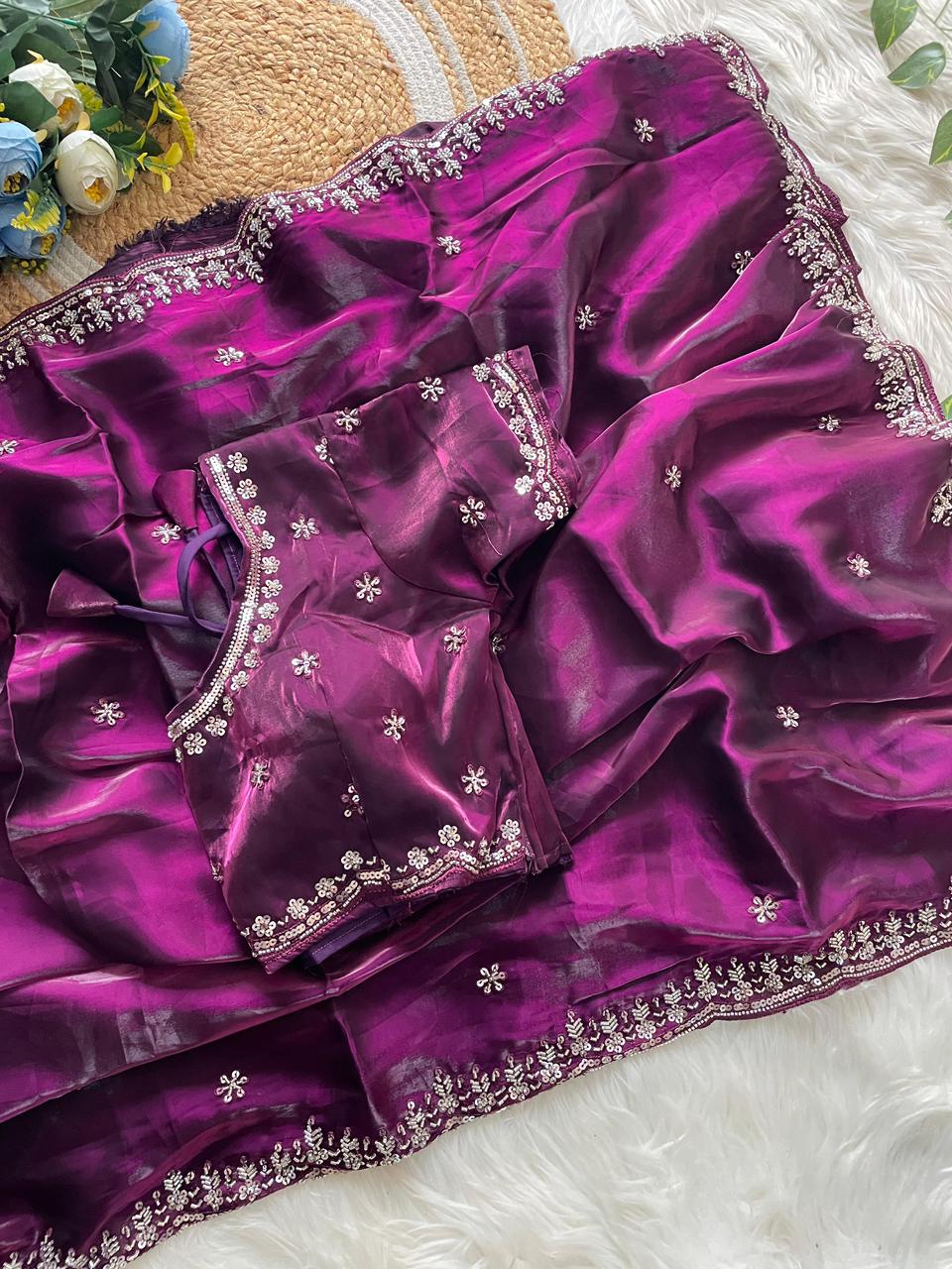 House of ShiVisha Designer Cut Dana C-Pallu Handwork Party Wear Saree β SHAURYA-2 Catalogue