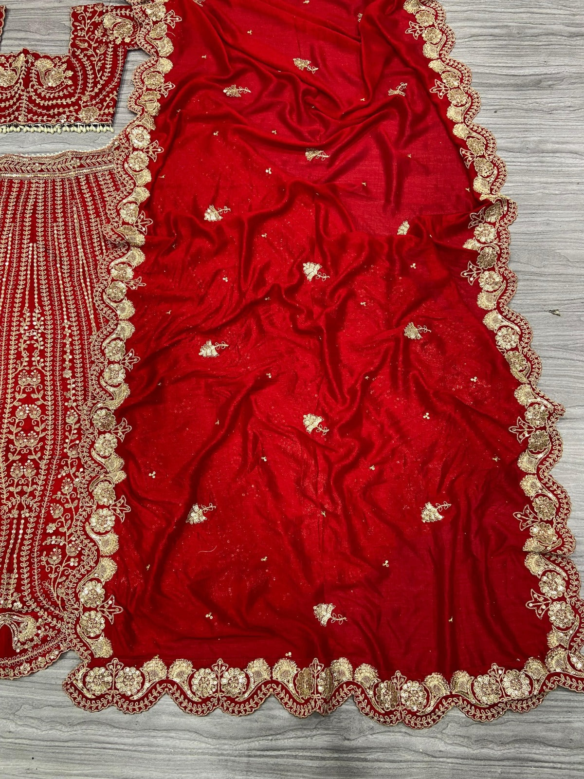 HOS HC-1010 Designer Lehenga β Boomer Silk with Thread, Coding & Sequins Work (3.5 Mtr Flair)