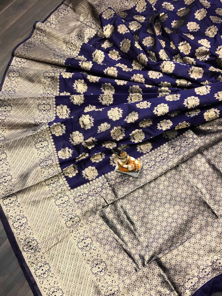 House of ShiVisha OSAM Catalogue β Soft Banarasi Silk Saree with Weaving & Big Border