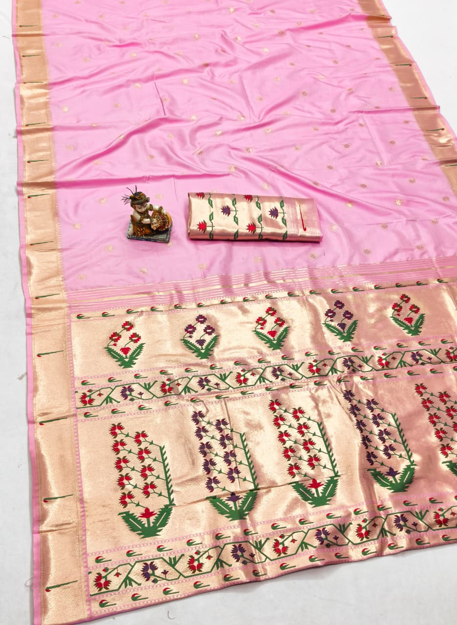 House of ShiVisha RENUKA Catalogue β Paithani Lichi Silk Sarees with Muniya Border & Gold Jari Weaving