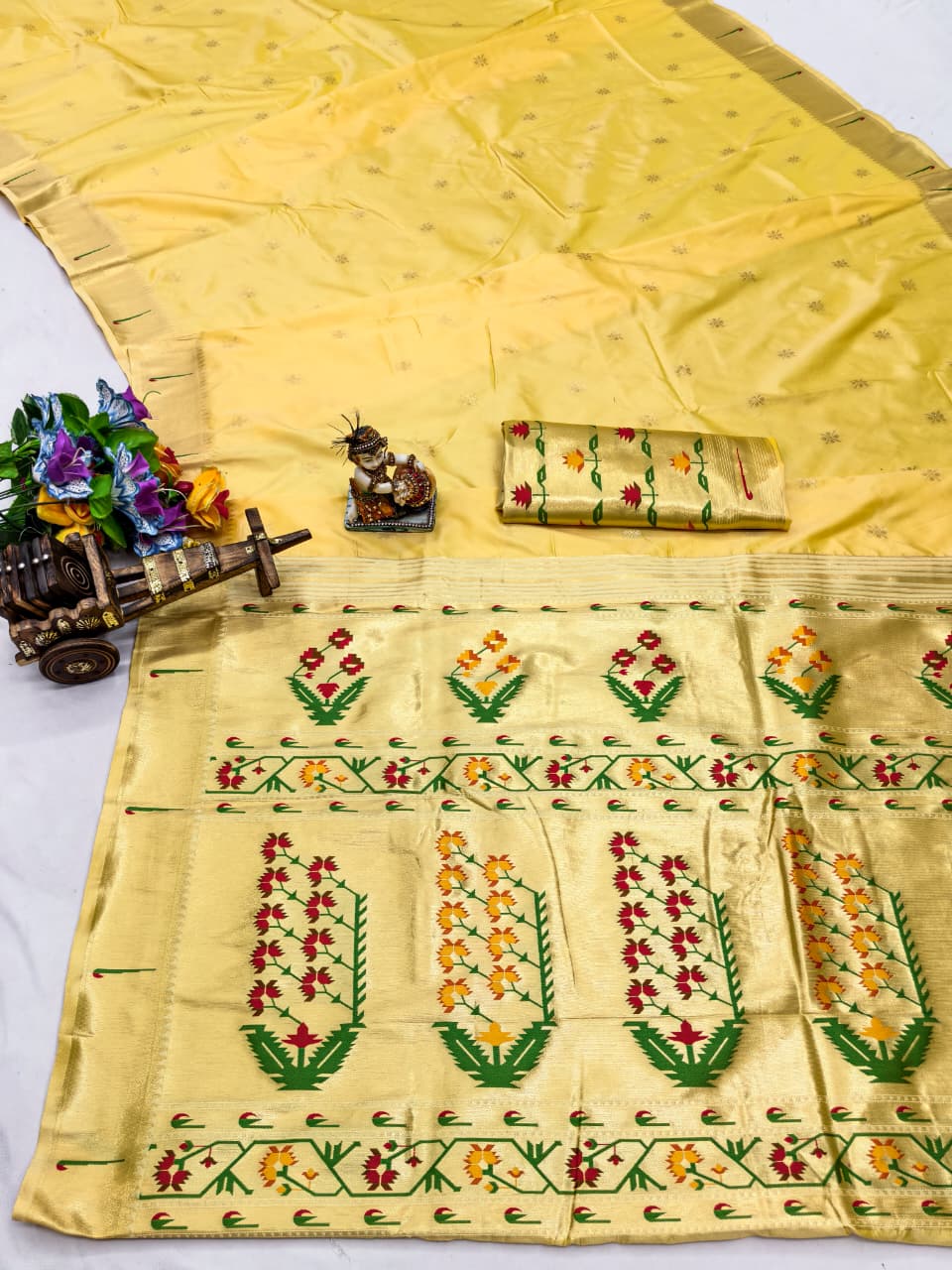House of ShiVisha RENUKA Catalogue β Paithani Lichi Silk Sarees with Muniya Border & Gold Jari Weaving