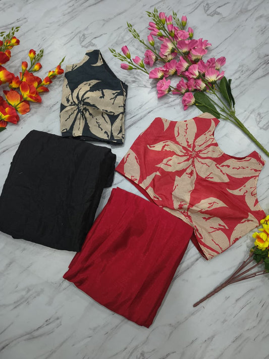 HOS HC-1089 Chinon Silk Ready-to-Wear Saree with Pocket - House Of ShiVisha