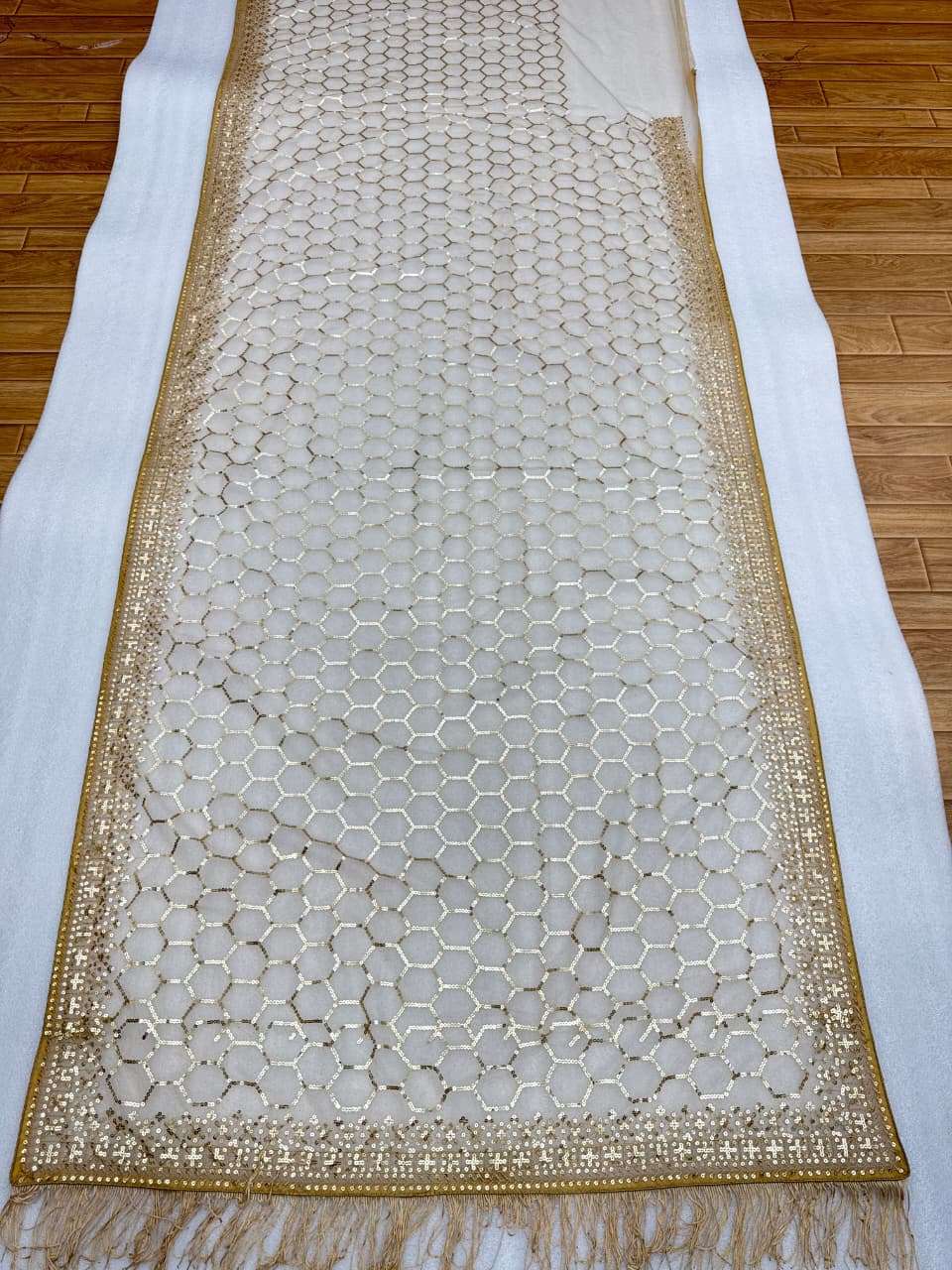 HOS DF 3466 Butterfly Net Sequins Saree with Embroidery - House Of ShiVisha