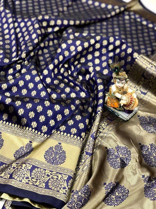 HOS Coral Lichi Silk Saree with Jacquard Weaving & Pallu - House Of ShiVisha