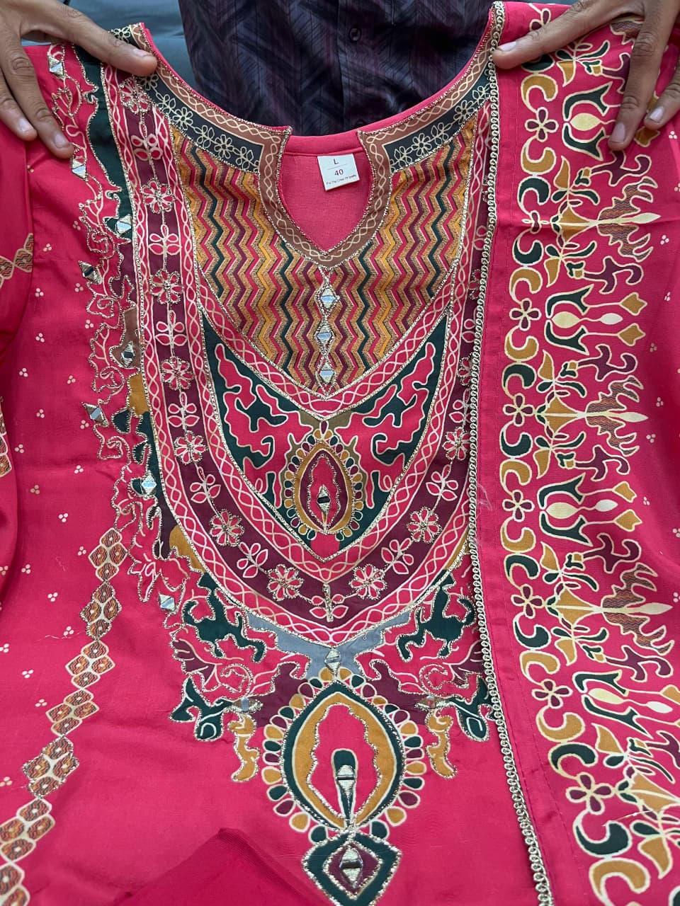 HOS Russian Silk Kurti Set with Aari & Hand Work - House Of ShiVisha