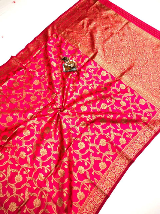 HOS Kayan Banarasi Silk Saree with Rich Pallu & Border - House Of ShiVisha