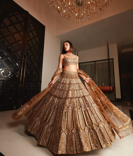 Premium Heavy Malai Silk Lehenga – Coding, Zari & Sequins Work with Heavy Cancan | House of ShiVisha™ | Code: HOS-LH702