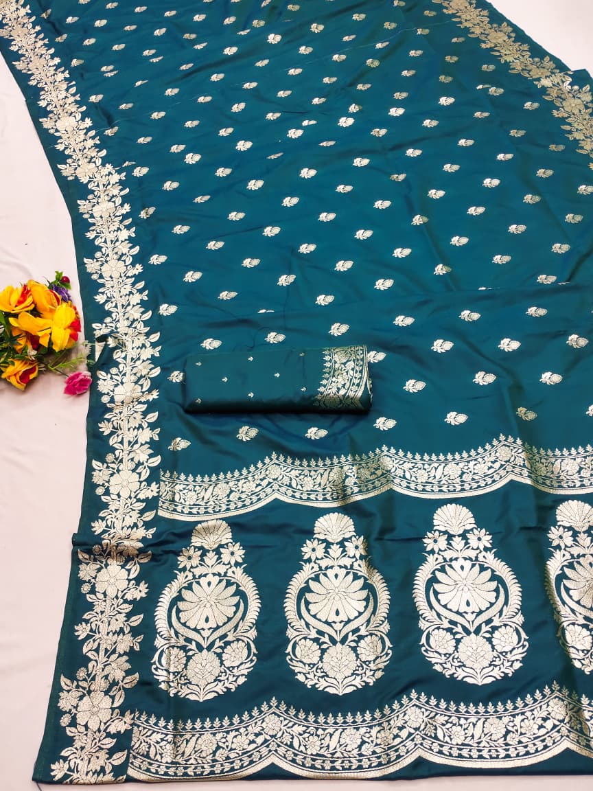 Pure Soft banarasi silk saree Original pure Banarasi jari and rich pallu