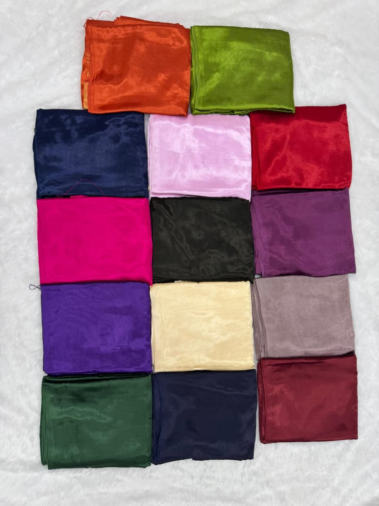 HOS Pure Gaji Silk Saree β Plain Saree with Original Lagdi Patta Pallu & Running Blouse