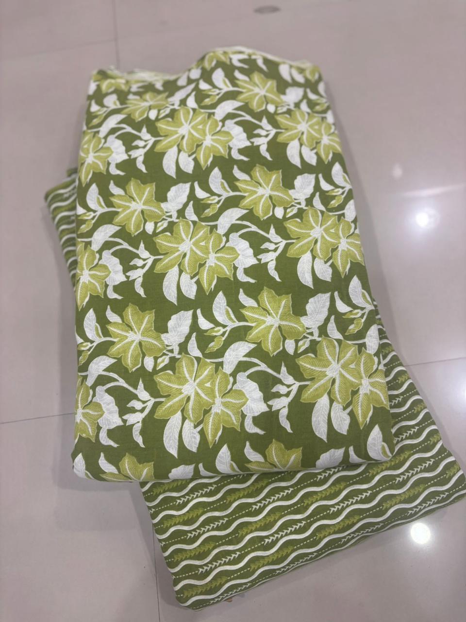 Premium Cotton Printed Fabric – 10 Meter Set (Design 55)