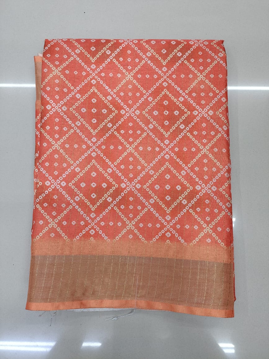 Handloom Recozari Silk Saree – Ruby Red, Silver Zari Border (Design 069)