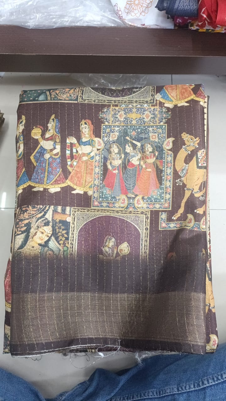 Handloom Recozari Silk Saree – Ruby Red, Silver Zari Border (Design 074)