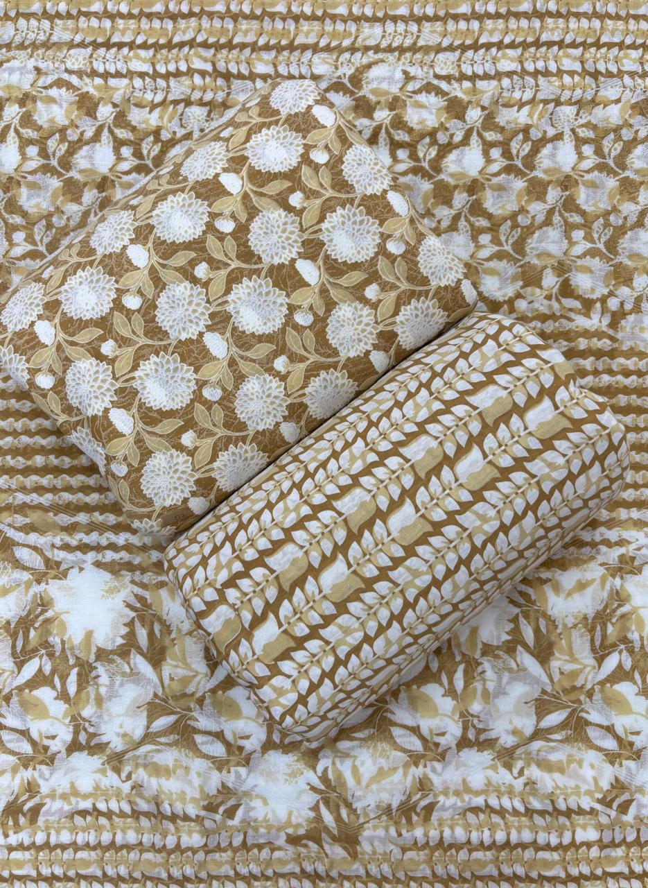 Jaipuri Cotton Block Print 60 40 Fabric Set - Design 163