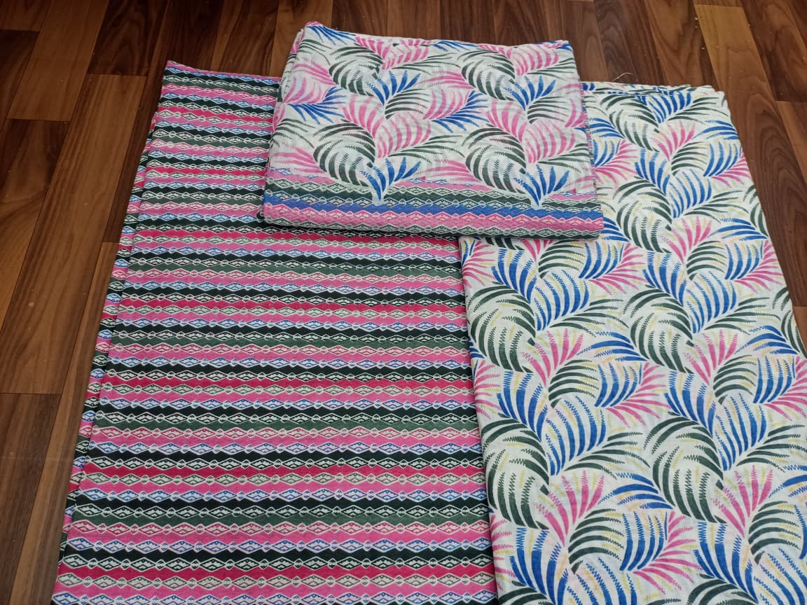 Jaipuri Cotton Block Print 60 40 Fabric Set - Design 151