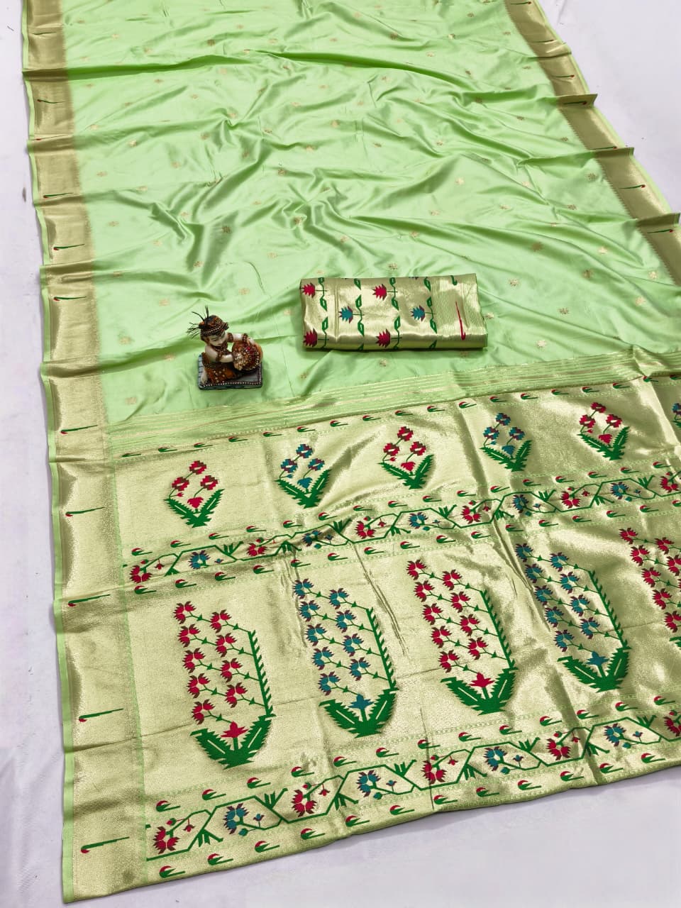 House of ShiVisha RENUKA Catalogue β Paithani Lichi Silk Sarees with Muniya Border & Gold Jari Weaving - House Of ShiVisha