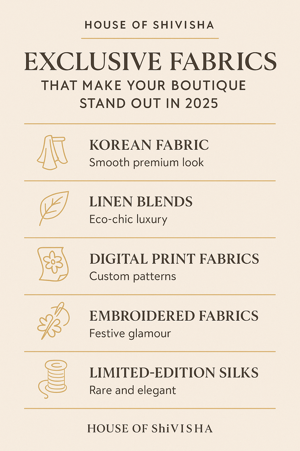 Exclusive Fabrics That Make Your Boutique Stand Out in 2025 - House Of ShiVisha