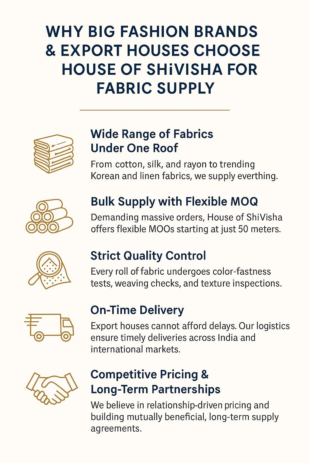 Why Big Fashion Brands & Export Houses Choose House of ShiVisha for Fabric Supply (2025 Edition) - House Of ShiVisha