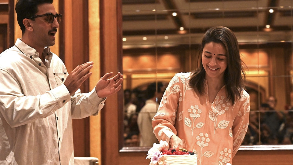 “Birthday Bloom” Baby Pink Embroidered Kurti Pant Dupatta Set – Alia Bhatt Birthday Special Edition | House of ShiVisha™