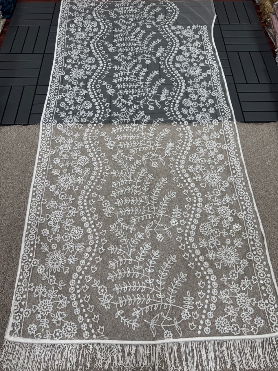 Bollywood Blockbuster Designer Saree – Heavy Butterfly Net with 5MM Sequins Embroidery | House of ShiVisha™ | Code: DF 3438 -