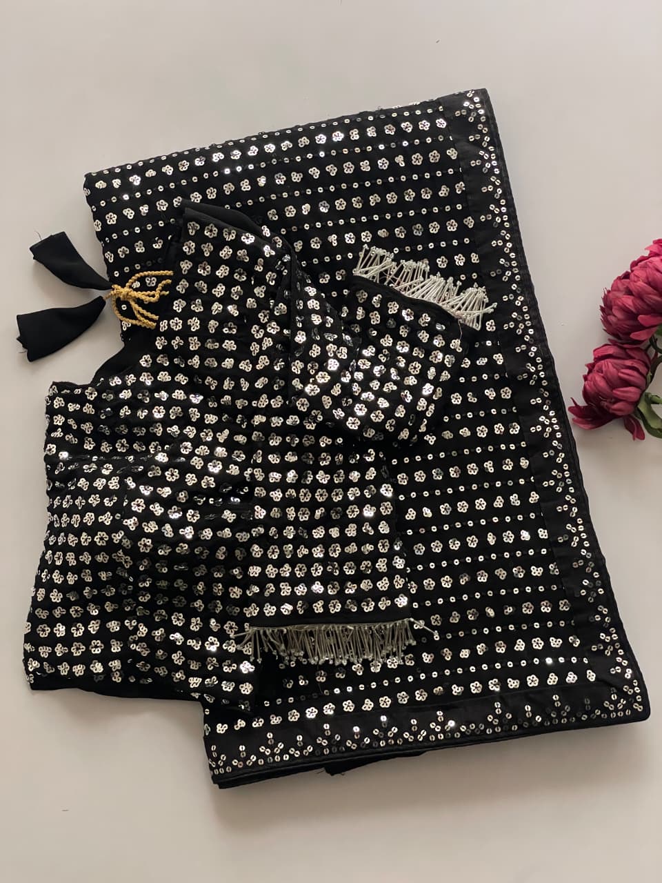 Bollywood Blockbuster Special Edition Saree – Faux Georgette with 5MM Sequins & Multy Embroidery | House of ShiVisha™ | Code: