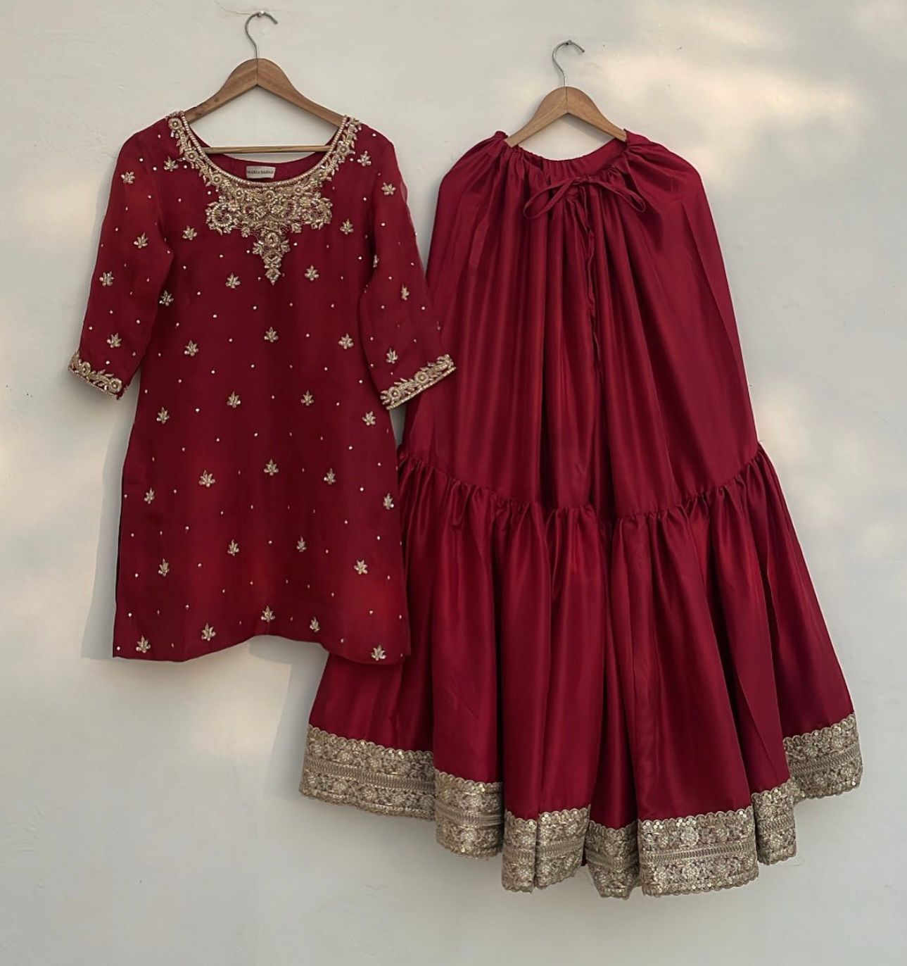 FD-120 Pure Chinon Silk Top Sharara Dupatta Set – Heavy 5mm Sequin & Moti Embroidery with Organza Digital Dupatta | House of ShiVisha™ | Ready-to-Wear Luxe Edition