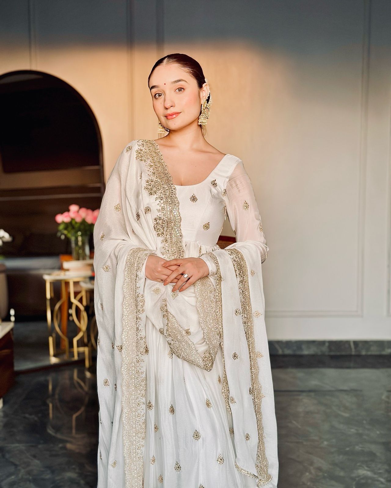 FD-121 Heavy Chinon Silk Gown Pant Dupatta Set – 5mm Sequin Embroidery with Full Sleeves | House of ShiVisha™ | Ready-to-Wear Luxe Edition