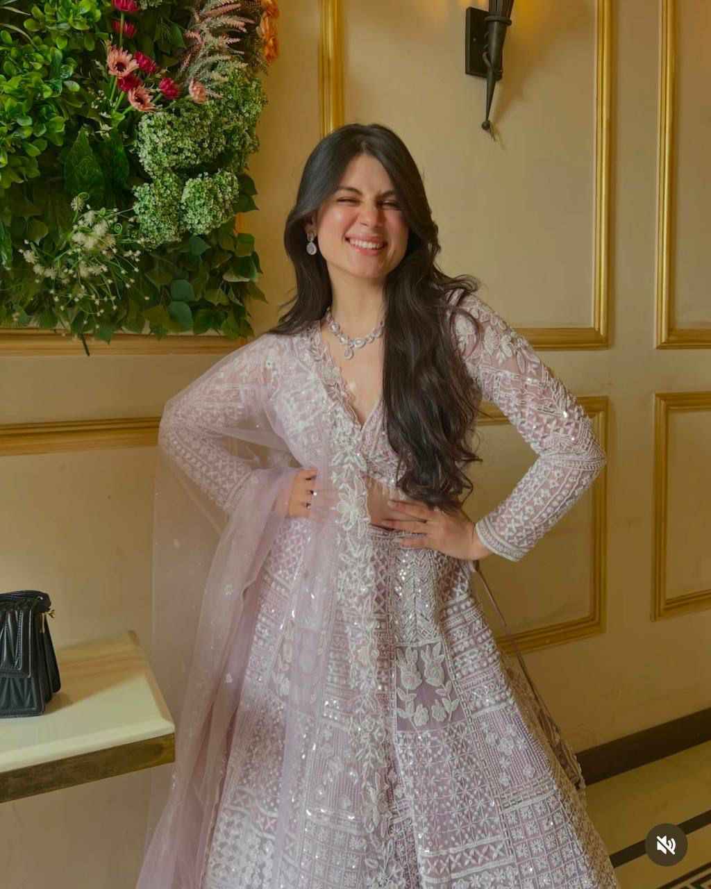 HC-1069 Butterfly Net Lehenga Set – Resham Embroidery & Heavy Sequins Work with Matching Dupatta | House of ShiVisha™