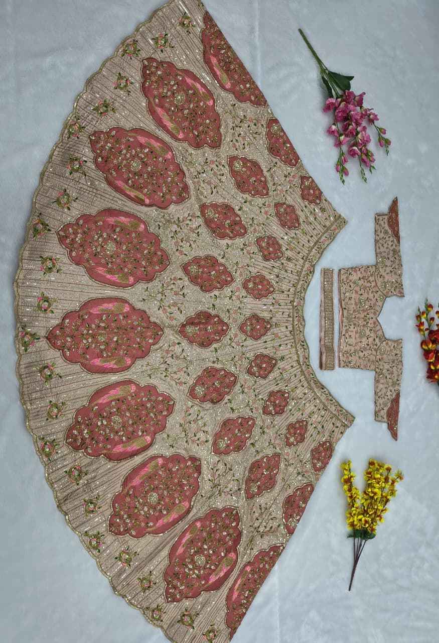 HC-1090 Premium Slub Silk Lehenga Set – Heavy Embroidery, Dori & Sequin Work with Butterfly Net Dupatta | House of ShiVisha™