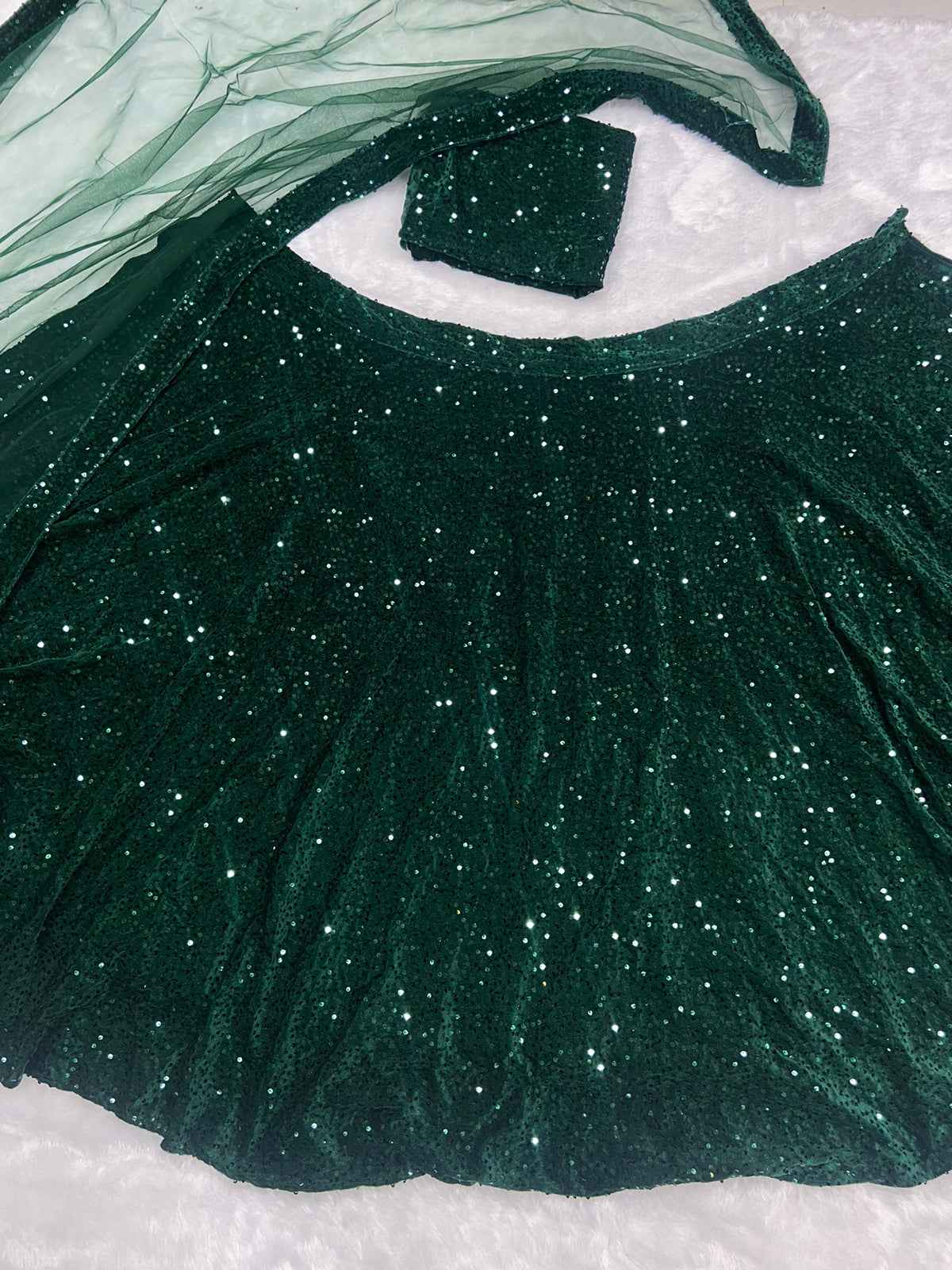 HC-630 Premium Velvet Lehenga Set – Heavy Sequin Embroidery with Net Dupatta & 4+ Mtr Flair | House of ShiVisha™