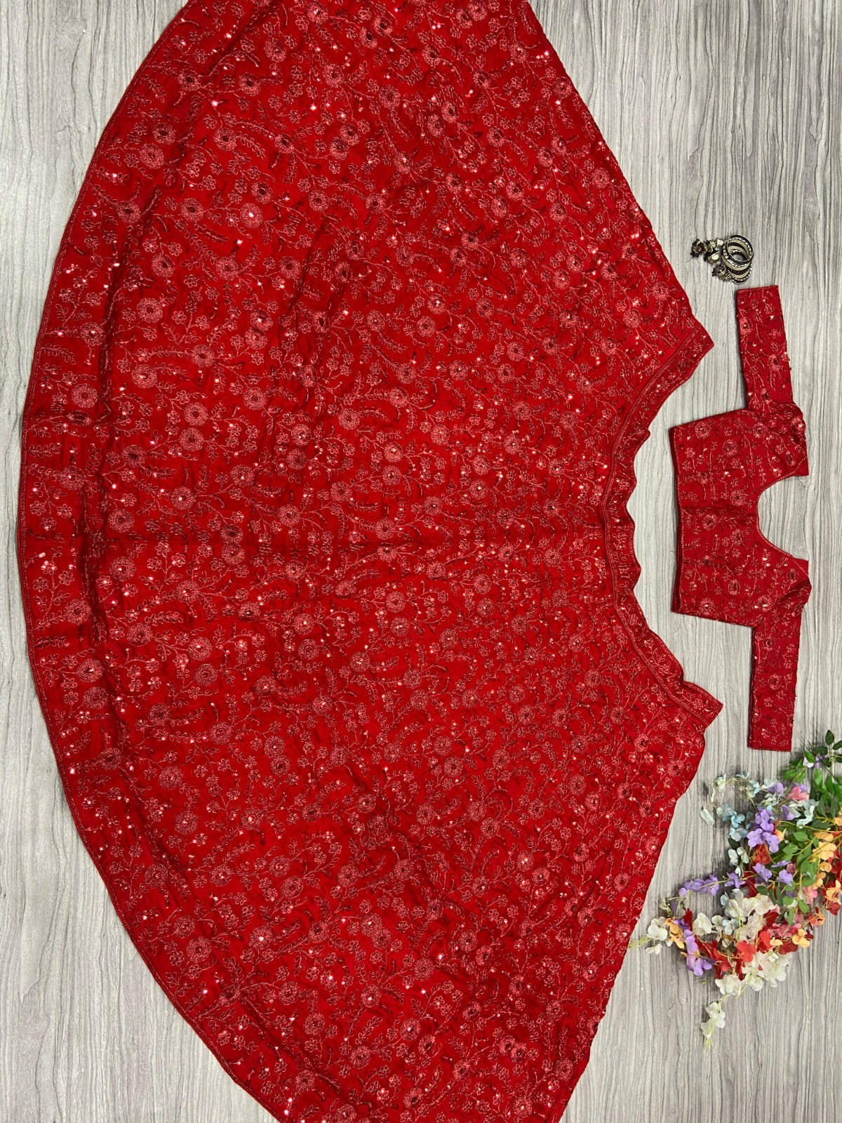 HC-997 Vichitra Silk Embroidered Lehenga Set – Heavy Sequin, Coding & Double Inner Cancan | House of ShiVisha™ | Royal Heritage Collection